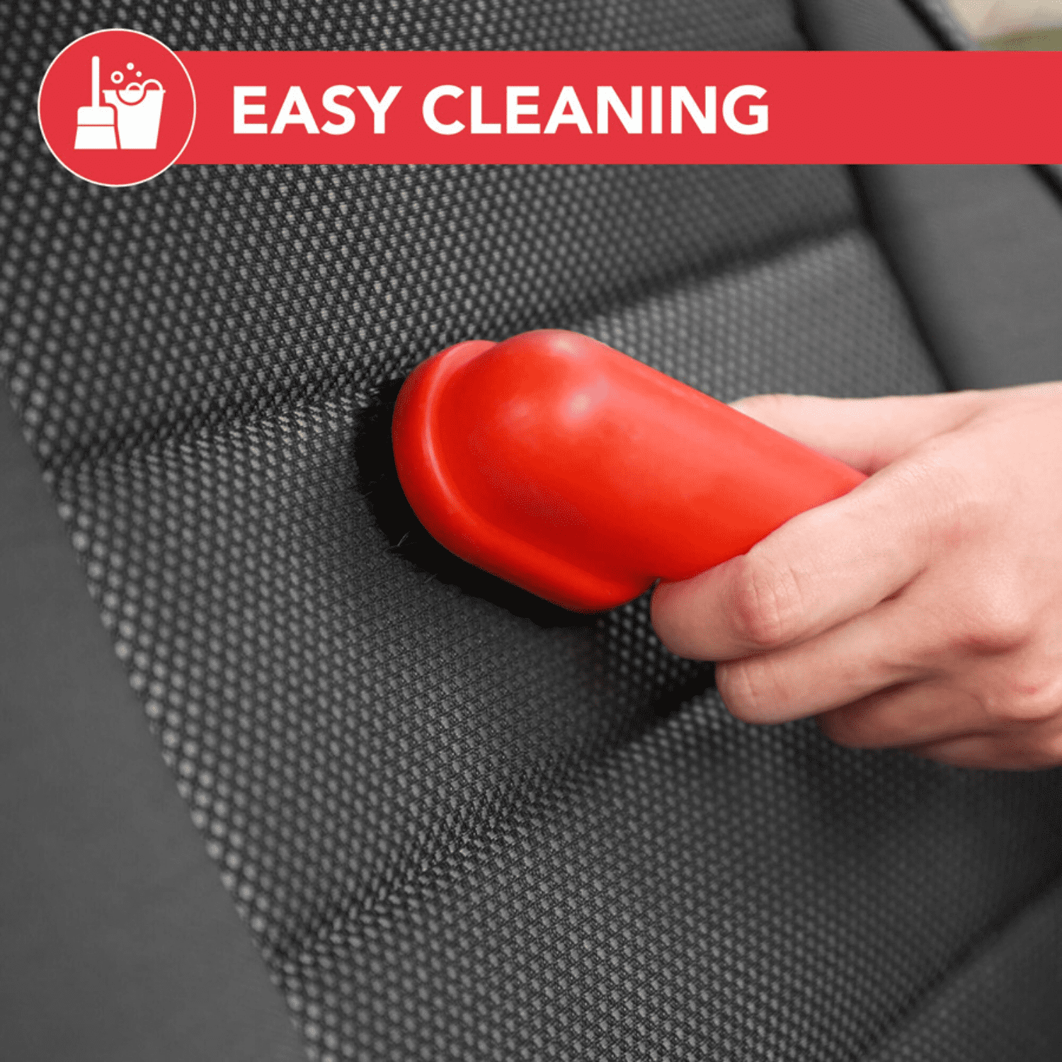 Car Seat Protector for Baby Car Seat - Thick Padding - Seat Protector Under Baby Car Seat with 2 Mesh Storage Pockets - Black Waterproof Baby Car Seat Protector - Non-Slip Padded Backing