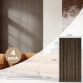 thumbnail image 3 of HOMCOM 4 Pack Acoustic Wall Panels, 47" x 24" Wood Wall Panels, Walnut, 3 of 8