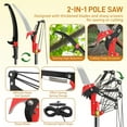 thumbnail image 4 of GJWL Manual Pole Saw, 24 Feet Extendable Tree Pruner with Knives and Storage Pocket, Sharp Steel Blade and Scissors High Branches Trimming for Pruning Palms and Shrubs(Yellow), 4 of 8