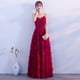 thumbnail image 1 of Vestido de noche elegante con tirantes para estudiantes, graduación, rosa, banquete, dama de honor, 1 of 6
