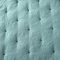 thumbnail image 3 of Kasentex Quilt-Coverlet-Bedspread-Blanket-Set + Two Shams, Ultra Soft, Machine Washable, Lightweight, All Season, Nostalgic Design - Hypoallergenic - Solid Color, QUEEN + 2 Standard Shams, GREEN, 3 of 6