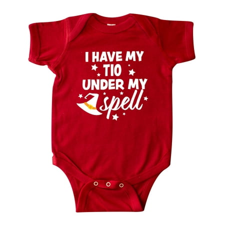 

Inktastic I Have My Tio Under My Spell with Cute Witch Hat Gift Baby Boy or Baby Girl Bodysuit