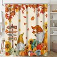 thumbnail image 1 of Bathroom Maple Leaf Pumpkin Gnome Sunflower Shower Curtain Machines Washable Waterproof Polyester Shower Curtain 71x59in Autumns Decorative Bathtub, 1 of 6