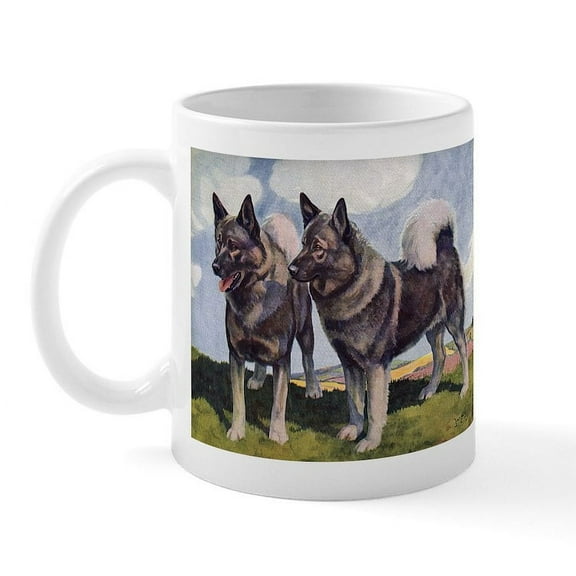 CafePress - Norwegian Elkhound Mug - 11 oz Ceramic Mug - Novelty Coffee Tea Cup