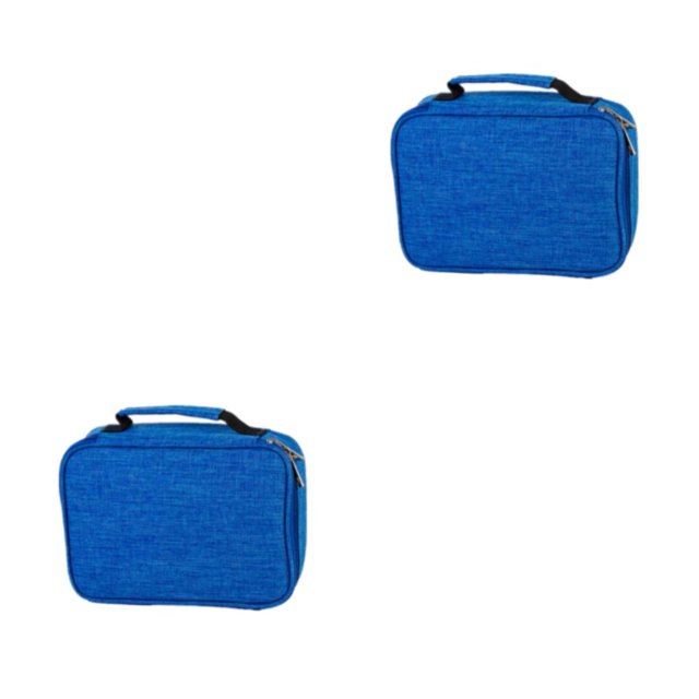 Billuyoard Organizador de almacenamiento de alta capacidad de poliéster para útiles escolares Bolsa de almacenamiento práctica REGALO Estuche Azul 2Conjunto