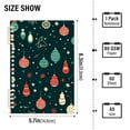 thumbnail image 3 of Christmas Decorations Green Ring Binder Notebook Journey Note Diary College Ruled Spiral Notebook Study Loose Leaf Paper A5 60 Pages, 3 of 8