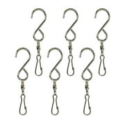 In the Breeze Stainless Steel Hang-It S Hooks with Ball Bearing Swivel - 6 PC for Smooth Spinning Hanging decor