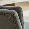 thumbnail image 5 of Dining Chairs Set of 2, Paproos Chenille Upholstered Dining Chairs, Modern Accent Chair with Nailhead Trim, Side Chair with Backrest and Wooden Curved Legs for Kitchen Dining Living Room, Gray, 5 of 10