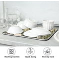 thumbnail image 7 of Herbal Wildflower Dish Drying Mat for Kitchen Counter, Ultra Absorbent Reversible Microfiber Dishes Drying Rack Pad Heat-resistant Mats 18x24in, 7 of 7