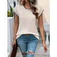 thumbnail image 3 of Womens Summer Cap Sleeve Tops Casual Crew Neck Sleeveless Knit Sweater Vest Loose Fit Pullover Tank Tops  M, 3 of 8