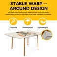 thumbnail image 4 of Beige Cute Cat Table Cloths for 5 Foot Rectangle Tables, Cartoon Funny Heater Cats Patio Waterproof Elastic Fitted Tablecloths, Washable Rectangular Table Cover for Camping, 4 of 8