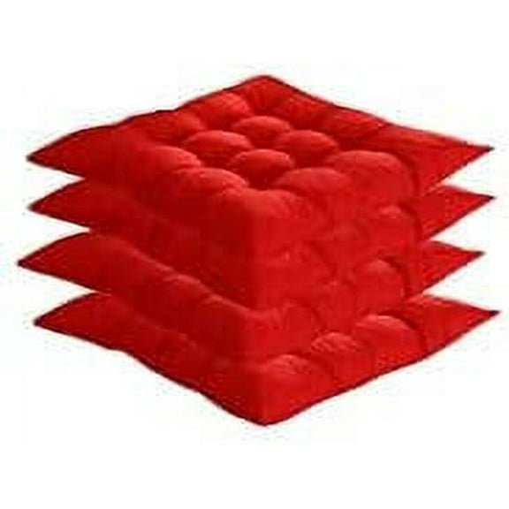 Namzi 40cm x 40cm Assorted Red Chair Outdoor Seating Cushions (4 Count)