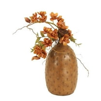 Distinctive Designs International  8101 Silk Brown Cymbidium Orchids With Pods In A Large Cork Vase