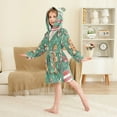 thumbnail image 4 of FORMRS Niños Bathrobe Unisex Hooded Robe Soft Plush Pajamas Sleepwear, Size 4-6T, Christmas Gingerbread, 4 of 7