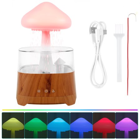 Rain Cloud Humidifier Water Drip with Bluetooth 7 Light Colours ...
