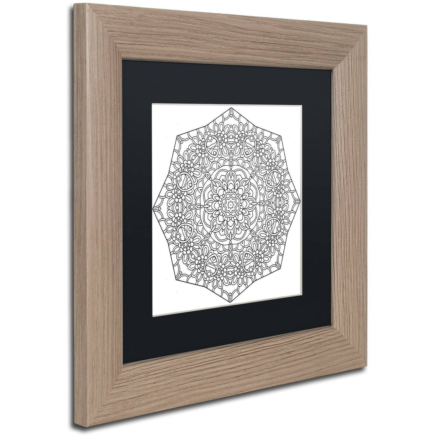 Trademark Fine Art "Mixed Coloring Book 32" Canvas Art by Kathy G. Ahrens, Black Matte, Birch Frame