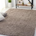 thumbnail image 2 of SAFAVIEH Polar Abbot Solid Shag Area Rug, Mushroom, 3' x 3' Square, 2 of 10