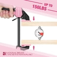 thumbnail image 3 of WORKPRO One-Handed Bar Clamps Set, 6-Pack (4PC 6" & 2PC 12"), Light-Duty Quick-Change F Clamps with 150 lbs Load Limit, Pink Ribbon, 3 of 6