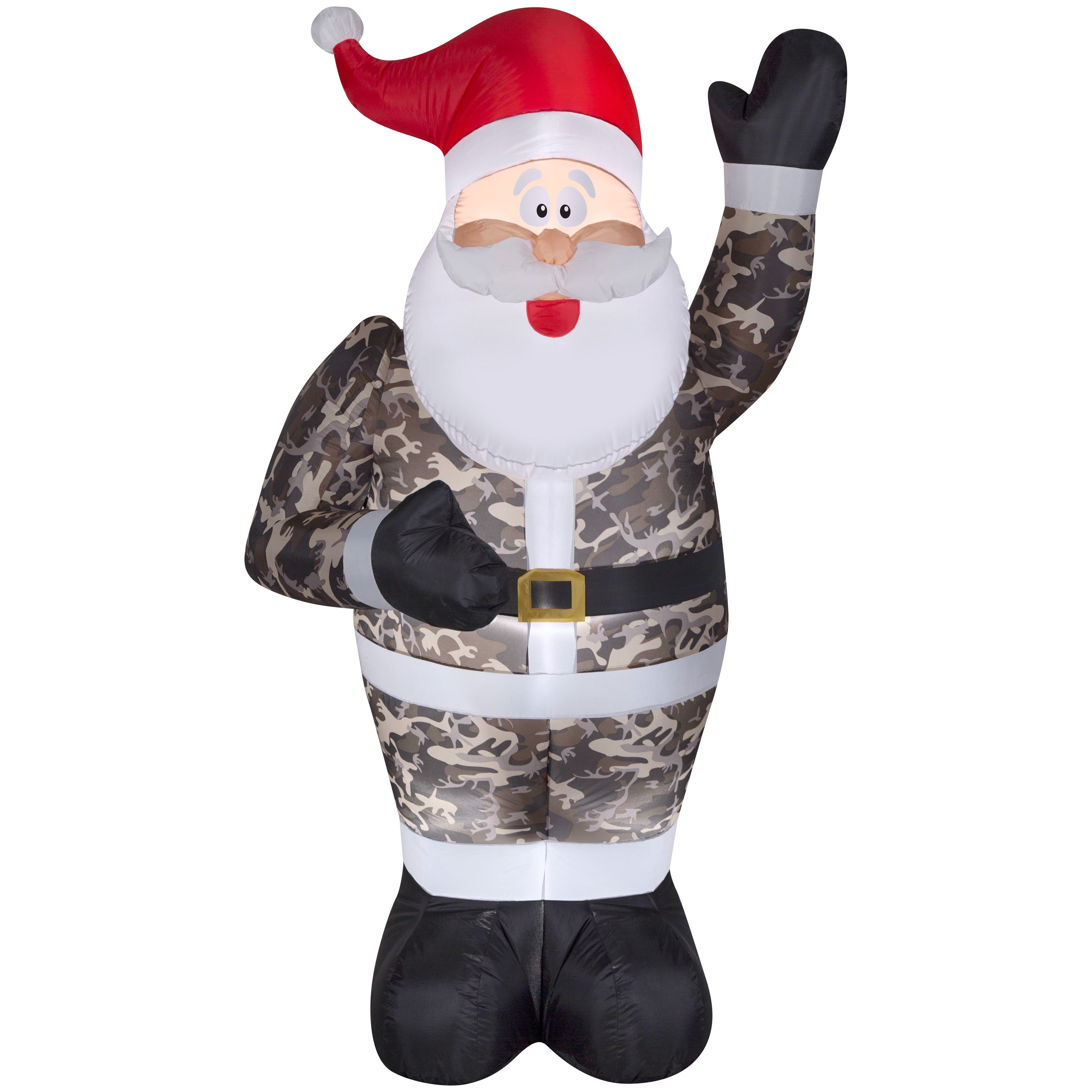 Airblown Inflatable Santa in Camo 7ft tall by Gemmy Industries