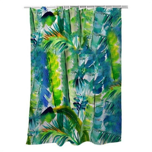 Betsy Drake SH1116 Jungle Greens Shower Curtain