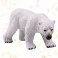 thumbnail image 3 of 1pc Solid Static Polar Bear Model Plastic Animal Miniature Figurine Home Desk Decoration, 3 of 8