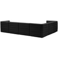 thumbnail image 4 of Meridian Furniture Quincy Black Velvet Modular Sectional, 4 of 13