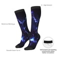 thumbnail image 4 of Easygdp Blue thunder bolt light Sport Knee High Socks Soccer Socks Calf Compression Athletic Socks for Men and Women, 4 of 6