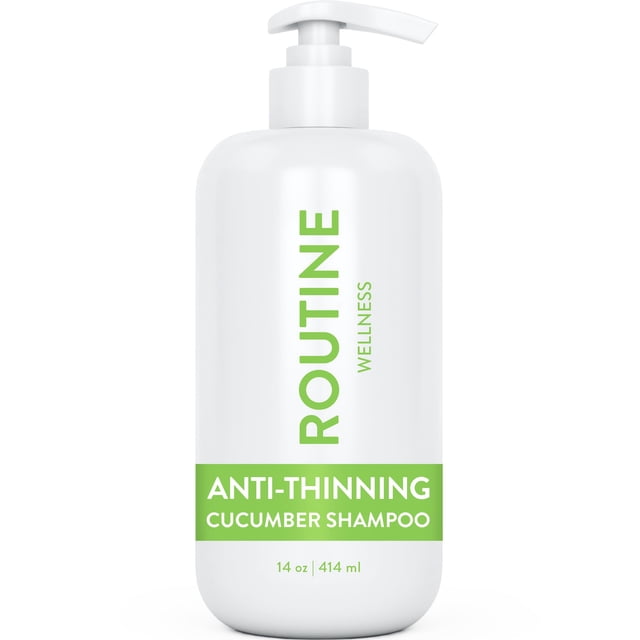 Champú de bienestar de rutina para cabello más fuerte - Biotina | Vegano | Color | Sin sulfato | Clínicamente probado | Aceites Nutritivos y Vitaminas - Pepino 14oz