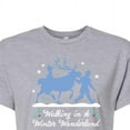 thumbnail image 3 of Disney Frozen 2 - Walking In A Winter Wonderland Christmas - Juniors Cropped Cotton Blend T-Shirt, 3 of 5