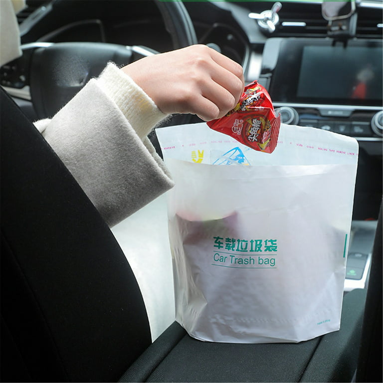 20pcs Disposable Trash Bag, White Thick PE Portable Garbage Bag For  Household