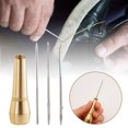 thumbnail image 1 of EIGTHTAIL Awl Set Copper Awl With Three Replacement Needles For Shoe Repair And Sole Repair Tools  Shoe Awl Straight Hook Curved Needle Thousand Pieces Of Awl, 1 of 8