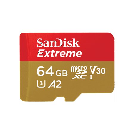 SanDisk 64GB Extreme microSDXC UHS-I Card (Up to 160 MBPs) - SDSQXA2-064G-GN6MA