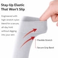 thumbnail image 2 of Diamond Star Women's Knee High Socks Trouser Socks, Stretchy Soft Thin Material (Silver - 6 Pairs, Socks Size 9-11, Fit Women's Shoe Size 4-10.5), 2 of 6