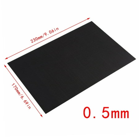 

New 100% Real glossy Carbon Fiber Plate Panel Sheet 3K Plain Weave 230×170×0.5mm
