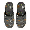 thumbnail image 5 of Fantasy Ghost Pumpkin Bat Witch House Slippers for Woman Men Warm Fannel Slipper Non-Slip TPR Slides Slippers 7.5-8.5, 5 of 8