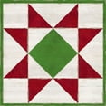 thumbnail image 2 of Reed, Tara 26x26 Black Ornate Wood Framed with Double Matting Museum Art Print Titled - Christmas Quilt Block IV, 2 of 4