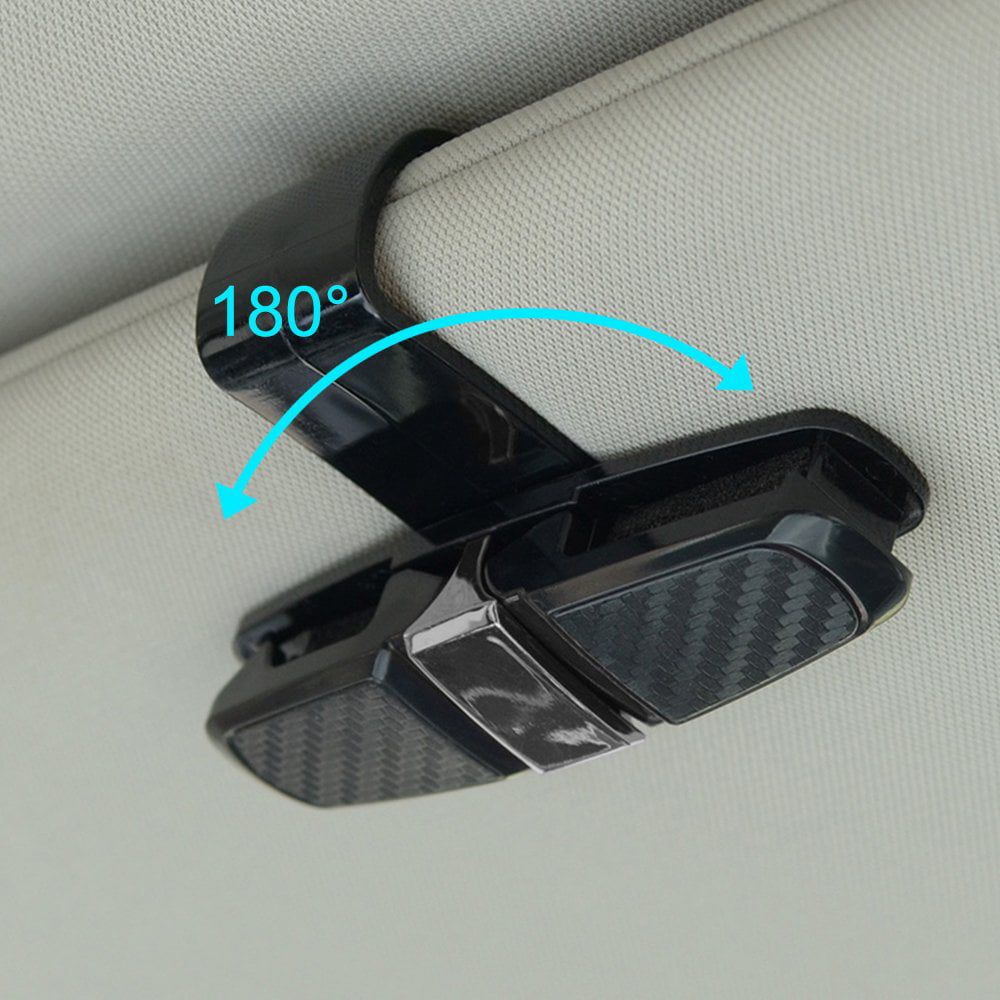 Car Card Clip for All Car Models of Car Sun Visors LEAGY 2 Pack Versatile and Easy to Install Secure 180° Car Glasses Holders Car Receipt Clip Gray