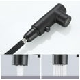 thumbnail image 4 of 3 Way Kitchen Taps with Pull Out Spray, Kitchen Faucet Brass Swivel Multifunction 3 in 1 Kitchen Sink Tap-Black, 4 of 5