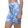 thumbnail image 3 of Daisy Del Sol Women's High Waisted Stretchy Soft Tie Dye Floral Solid Yoga Athleisure Loungewear Biker Long Shorts, 3 of 5