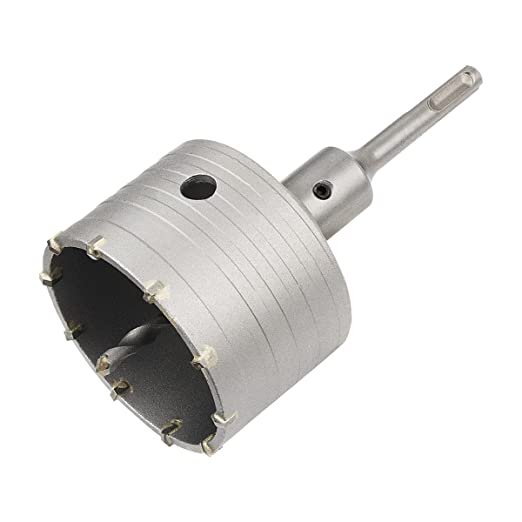 Sierra perforadora para hormigón Sierra perforadora con adaptador de 110 mm, para ladrillo, hormigón, cemento, piedra (85 mm+70 mm)