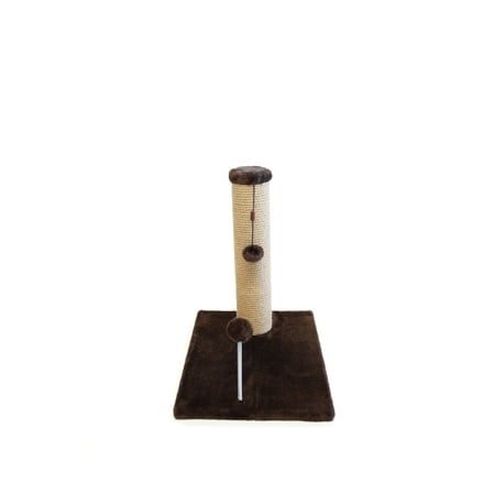 Cat Craft 15 inch Jute Scratching Post (Dark Chocolate Fur 12x16 Base)