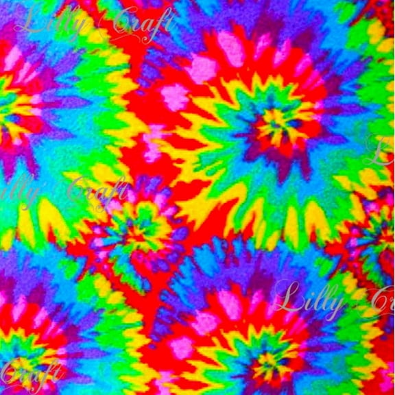 Lilly Craft Tie Die Print Fleece Anti-Pill FABRIC 58-60" Wide Sold by the Yard
