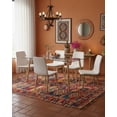 thumbnail image 1 of Mesa de Comedor Moderna de Vidrio Templado con Patas de Madera | Estilo Escandinavo, 1 of 7