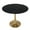 Black, variant on LeisureMod Round Dining Table Modern 31" Sintered Stone Tabletop with Gold Steel Pedestal Base for Kitchen and Living Room Bristol Series in Black