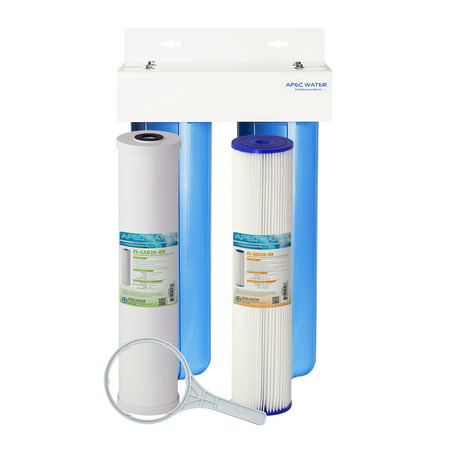 APEC Whole House 2-Stage Water Filtration System High Capacity Sediment and Carbon For
