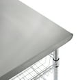 Seville Classics MultiTier Stainless Steel Kitchen Cart with Table Top