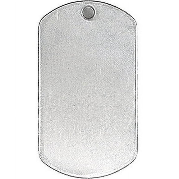 Shiny Silver Stainless Steel GI Type Dog Tag