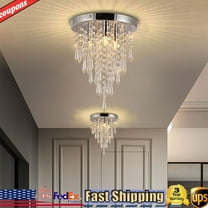 Modern Crystal Chandelier 3-Light Ceiling Light Pendant Lamp Fixture For Hallway