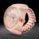 thumbnail image 3 of Reloj de anillo de dedo Dial redondo Patrón de flor rosa Reloj de cuarzo con dedo para mujer ANGGREK  Otros, 3 of 8