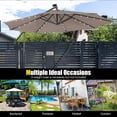thumbnail image 5 of 10 ft Outdoor Patio Umbrella with Solar Lights & Cross Base,Adjustable Tilt Offset Cantilever Umbrella for Garden Deck Backyard Swimming Pool, 5 of 10